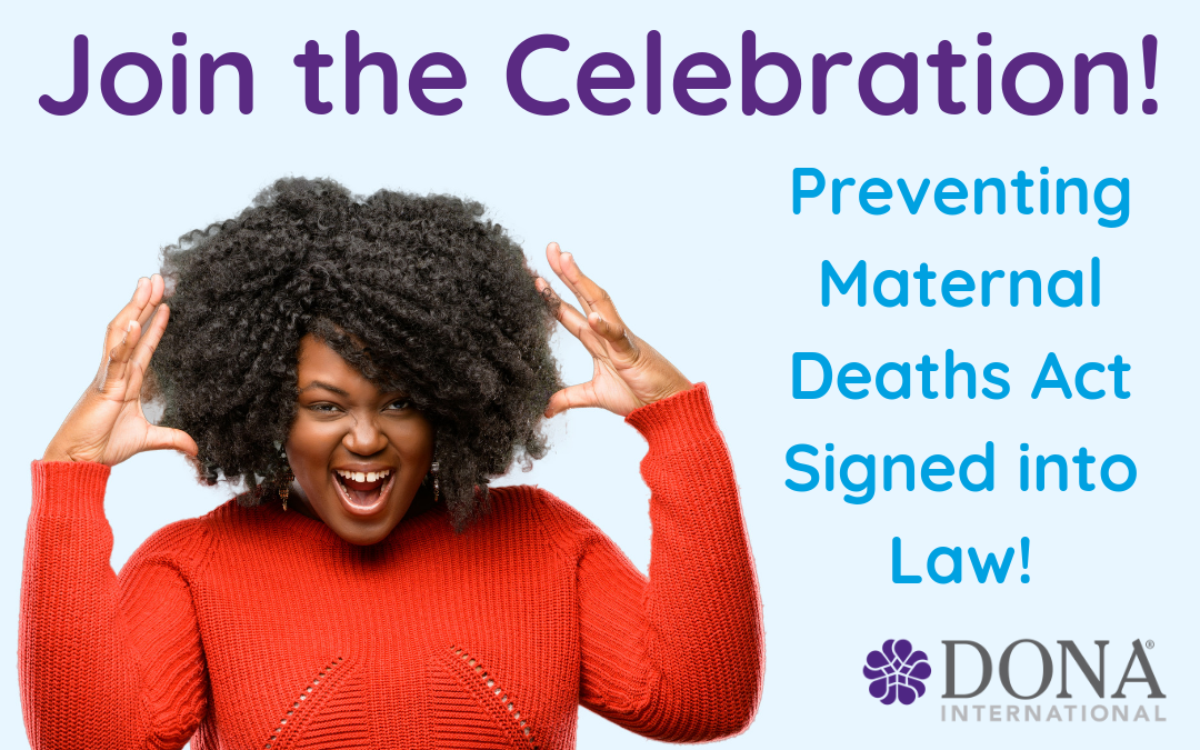 Great News! Preventing Maternal Deaths Act Signed into Law!