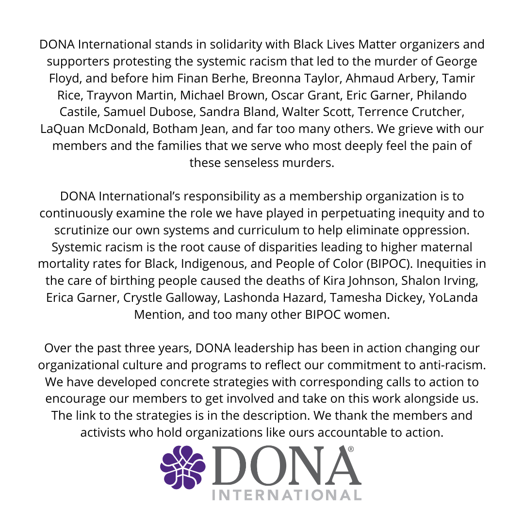 DONA Anti-Racism Statement